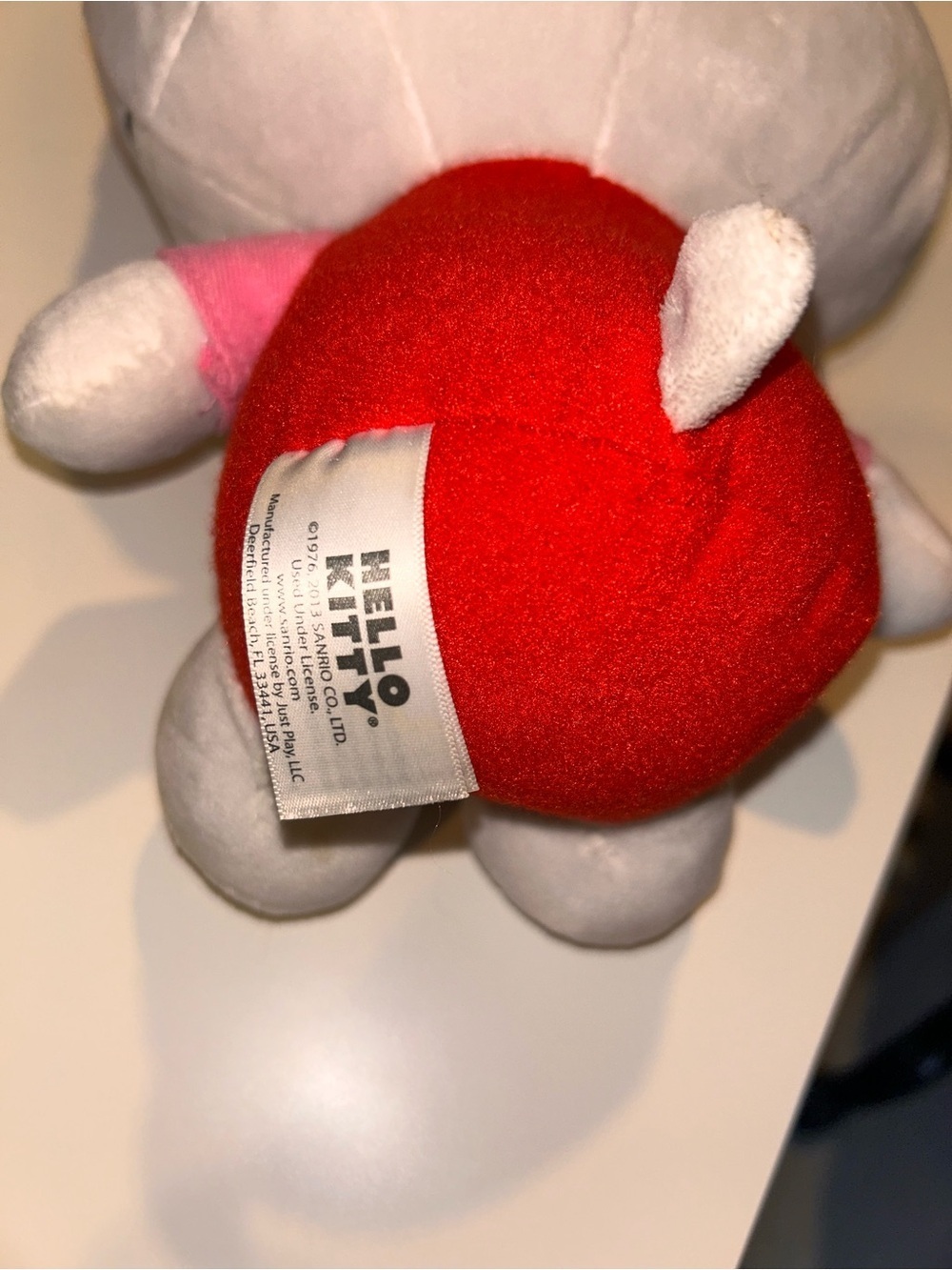 Hello Kitty White, Red & Pink Plush Doll with Red Bow - Picture 3 of 3